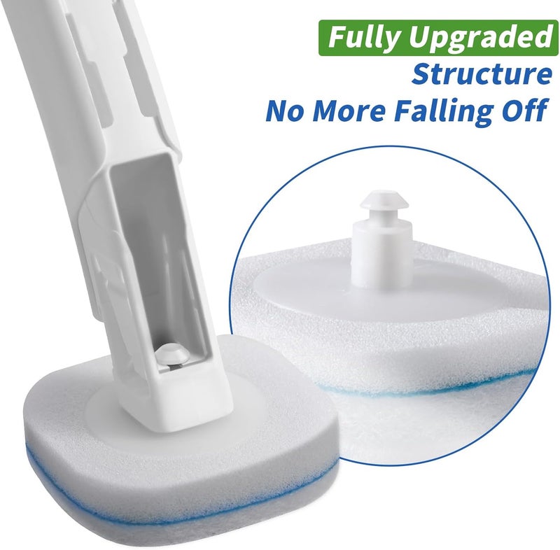 oshang Disposable Toilet Brush 2 Pack- Toilet Bowl Cleaner, Toilet Cleaning Supplies, Toilet Brush with Holder, 28 Refills for Deep Cleaning and Hygienic Bathroom Maintenance - Image 4